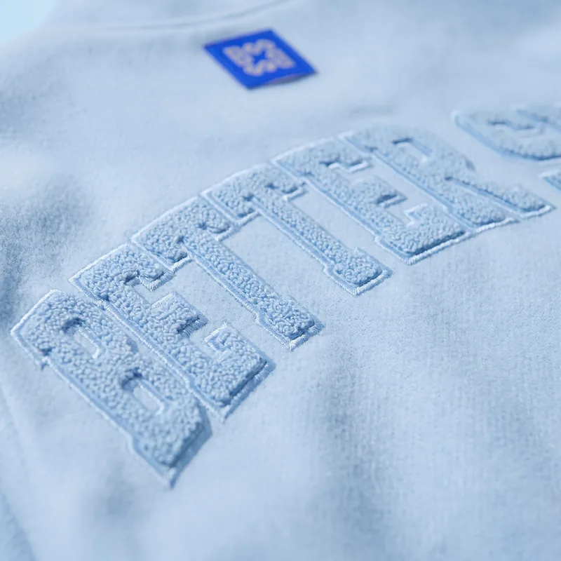 Chenille embroidery close-up