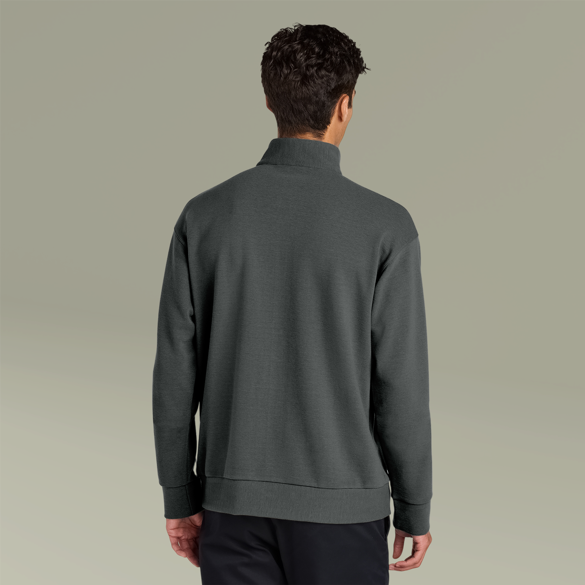 Mercer+Mettle Men's Linear Texture Quarter-Zip (Embroidery)