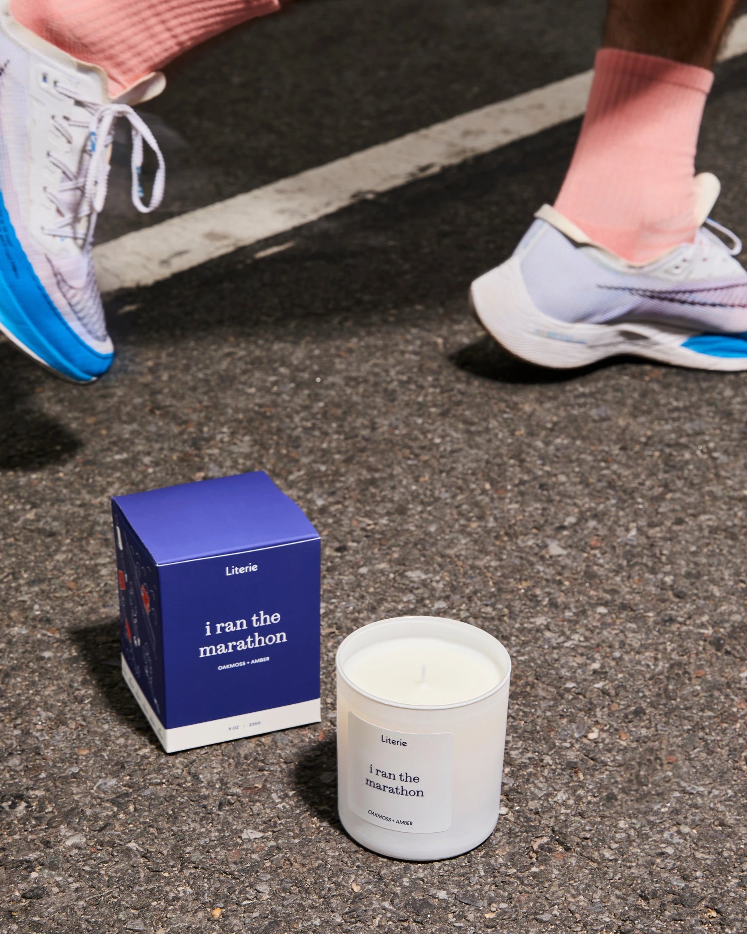 I Ran The Marathon Candle
