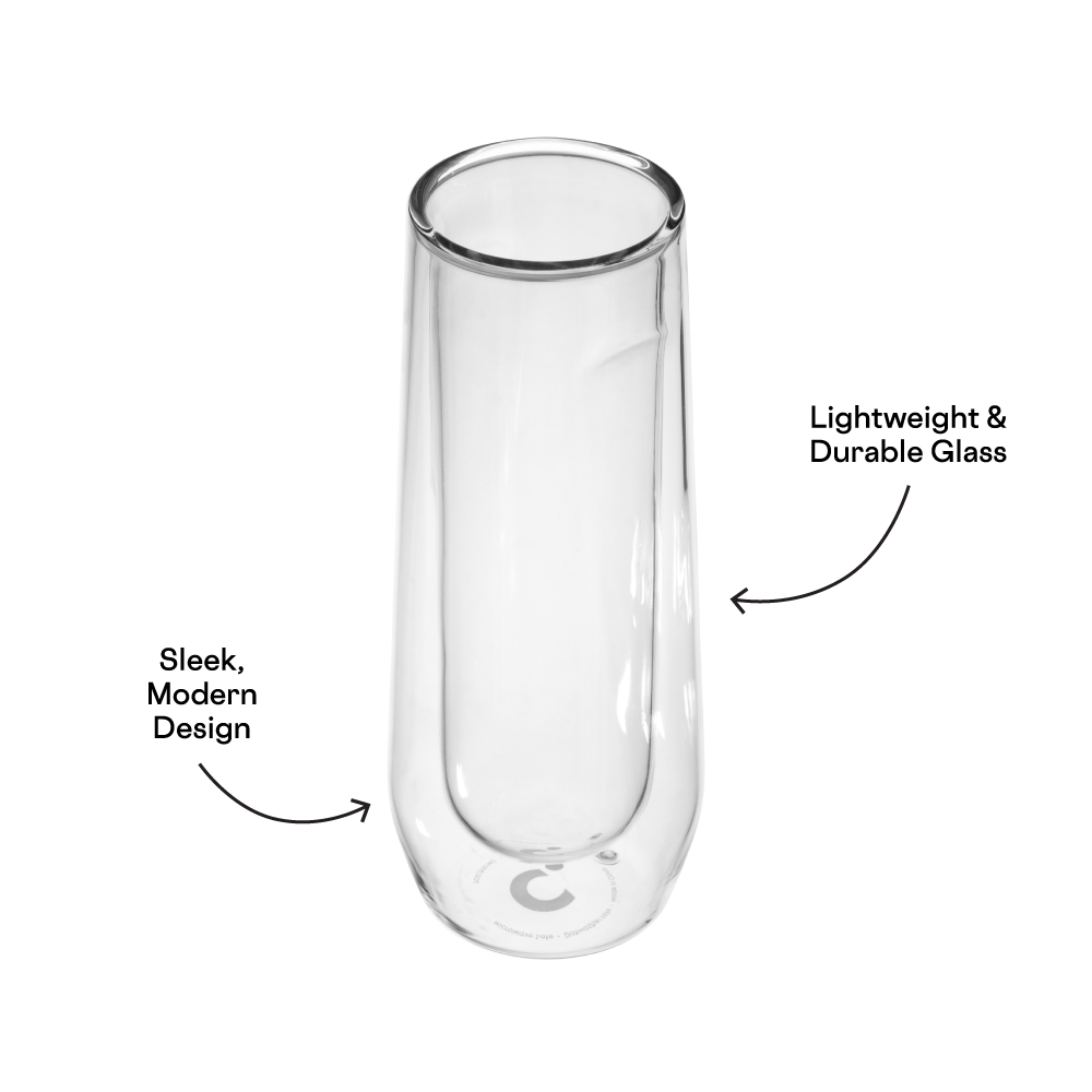 Corkcicle Stemless Flute Glass Set (2)