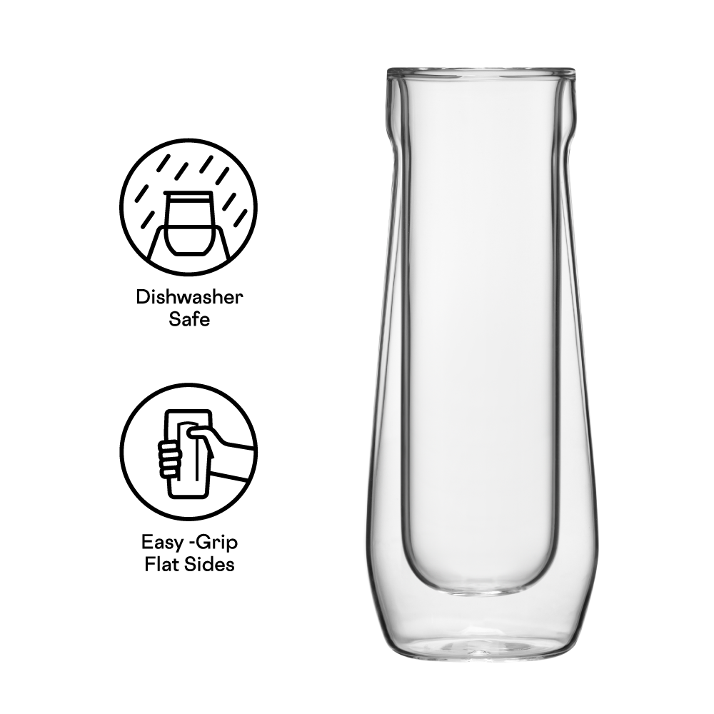 Corkcicle Stemless Flute Glass Set (2)