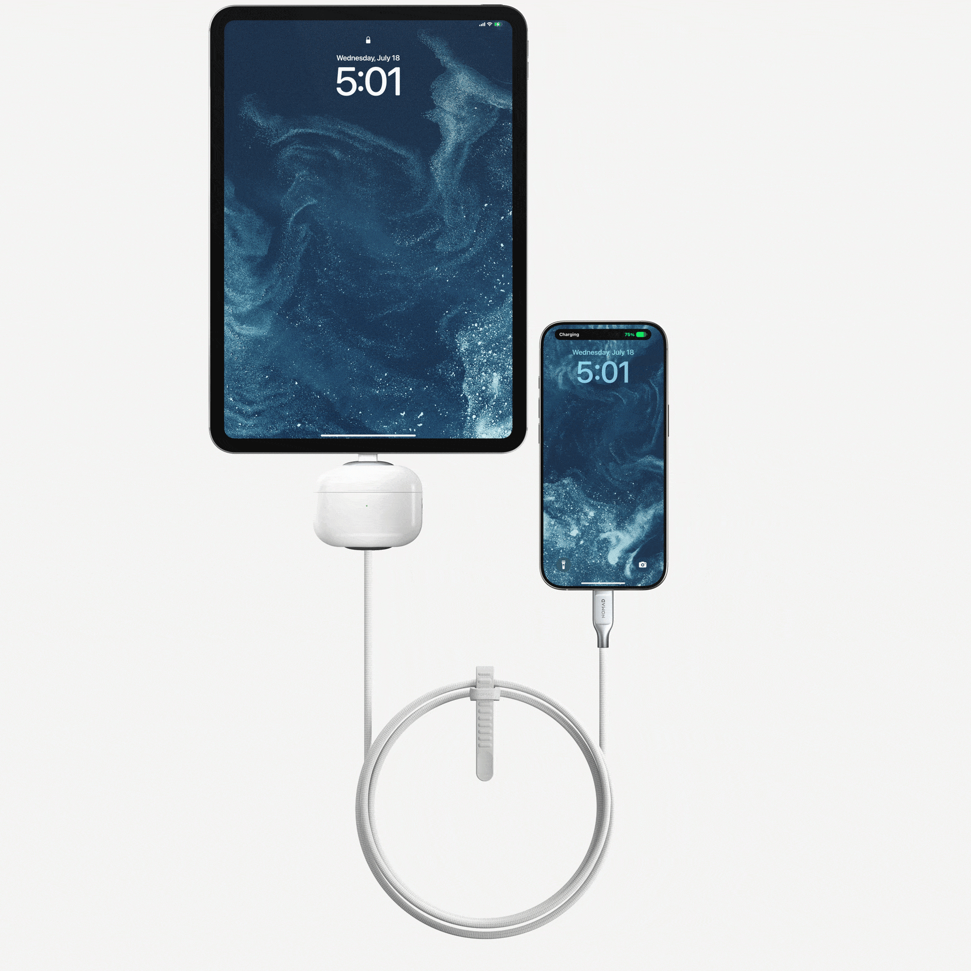 Nomad Goods Universal Cable for Apple Watch | 1.5m | White