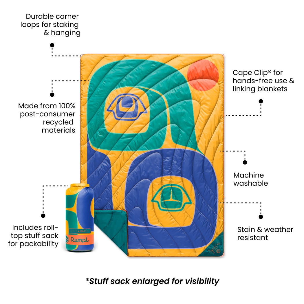 Rumpl Original Puffy Blanket - Crystal Worl - Our Clan Opposites