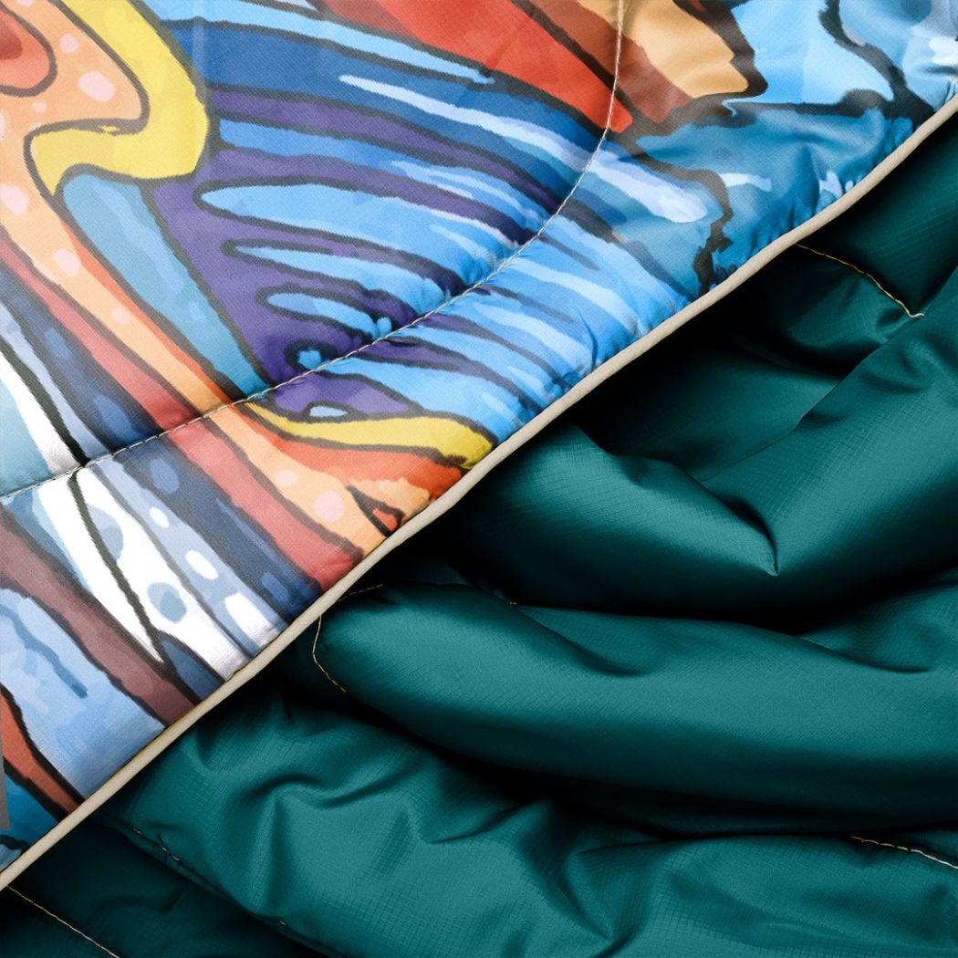 Rumpl Original Puffy Blanket - Fishe - Arctic Char