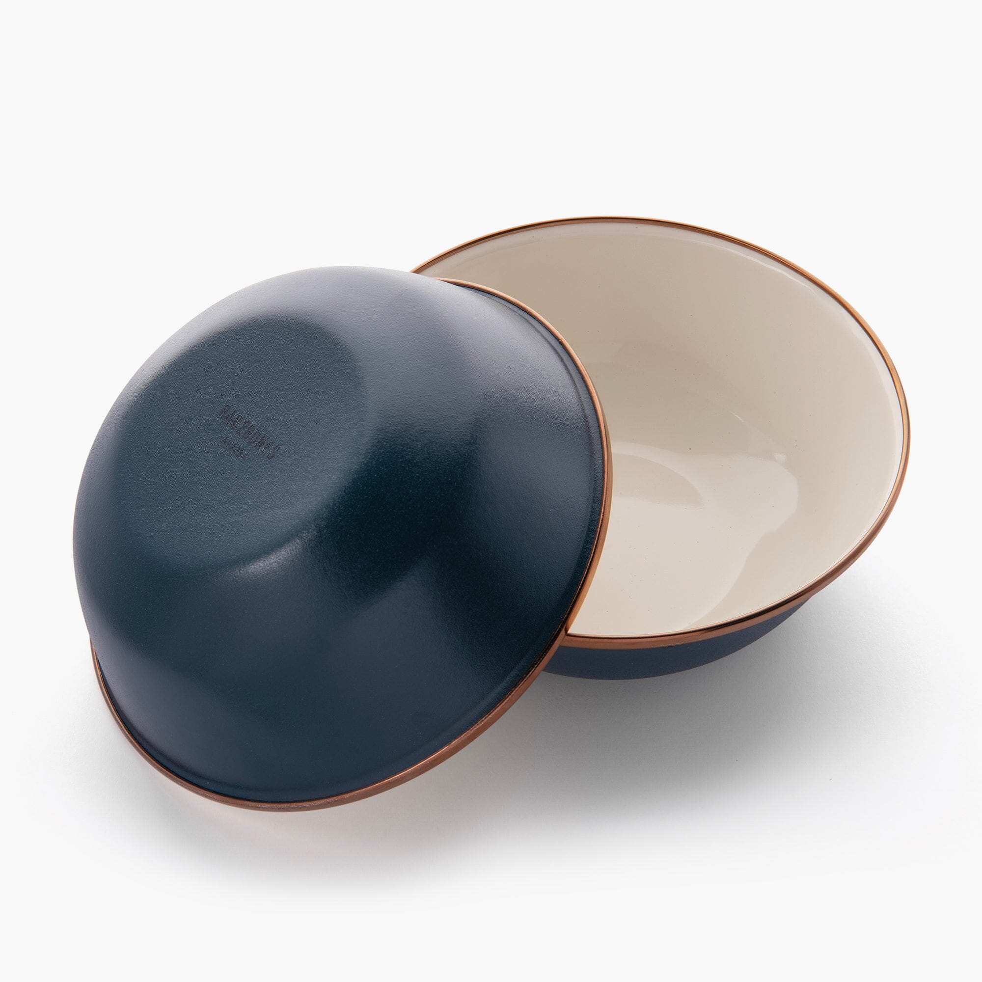 Barebones Enamel 2-Tone Bowl Set Indigo Blue