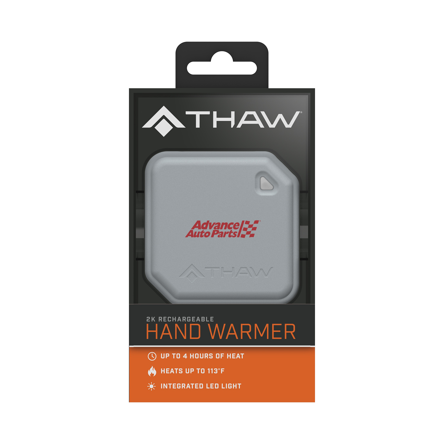 Thaw® Rechargeable 2K Hand Warmer & Flashlight Gray