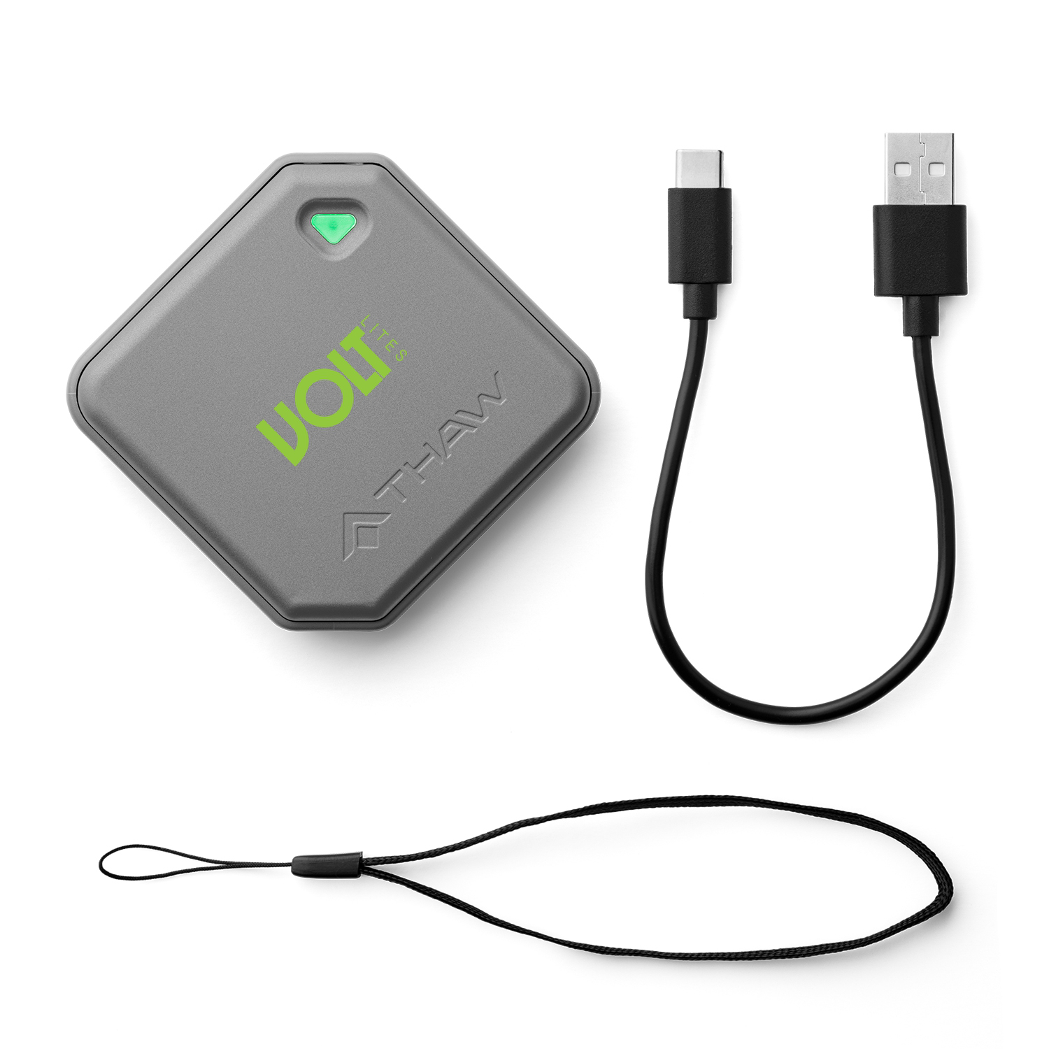 Thaw® Rechargeable 2K Hand Warmer & Flashlight Gray