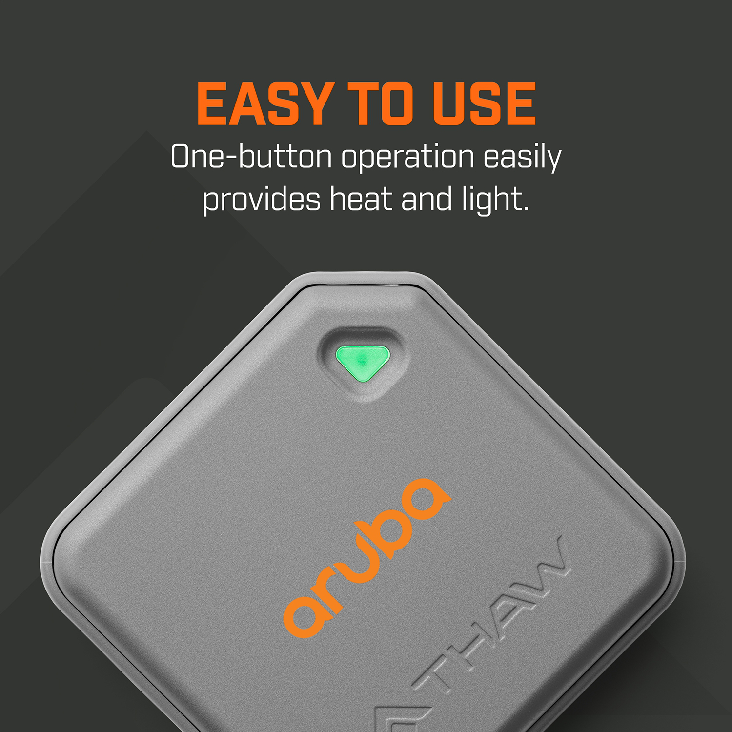 Thaw® Rechargeable 2K Hand Warmer & Flashlight Gray