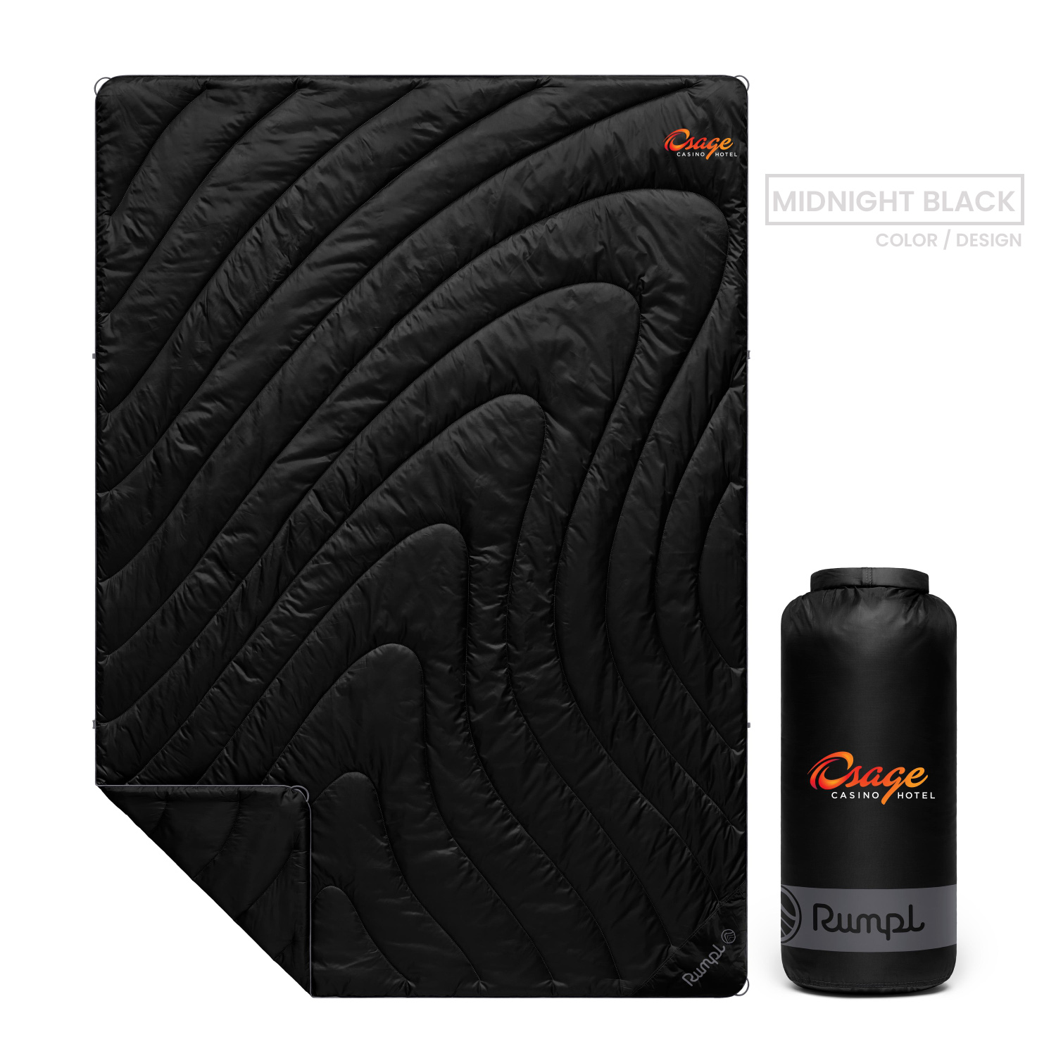 Rumpl® Original Puffy Blanket MIDNIGHT BLACK