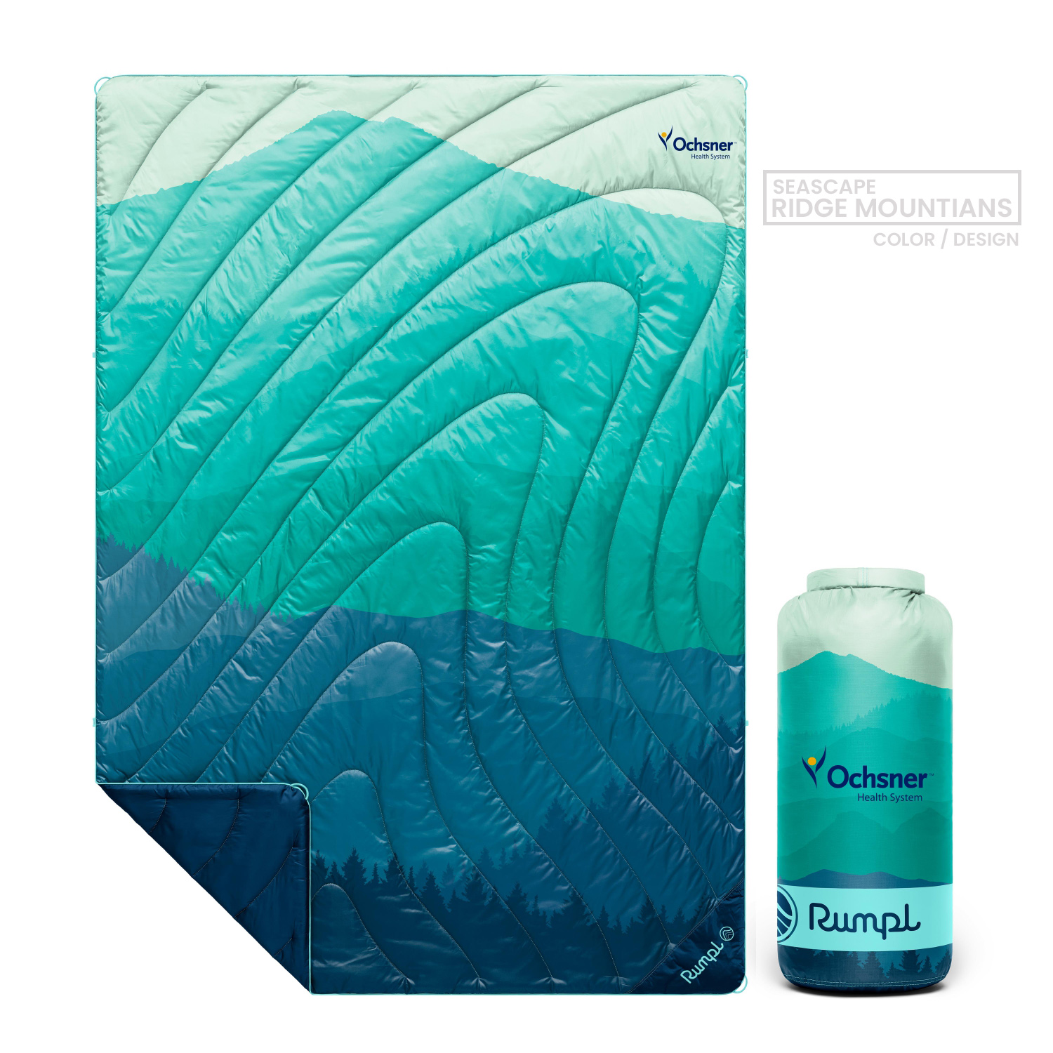 Rumpl® Original Puffy Blanket SEASCAPE RIDGE MOUNTAINS