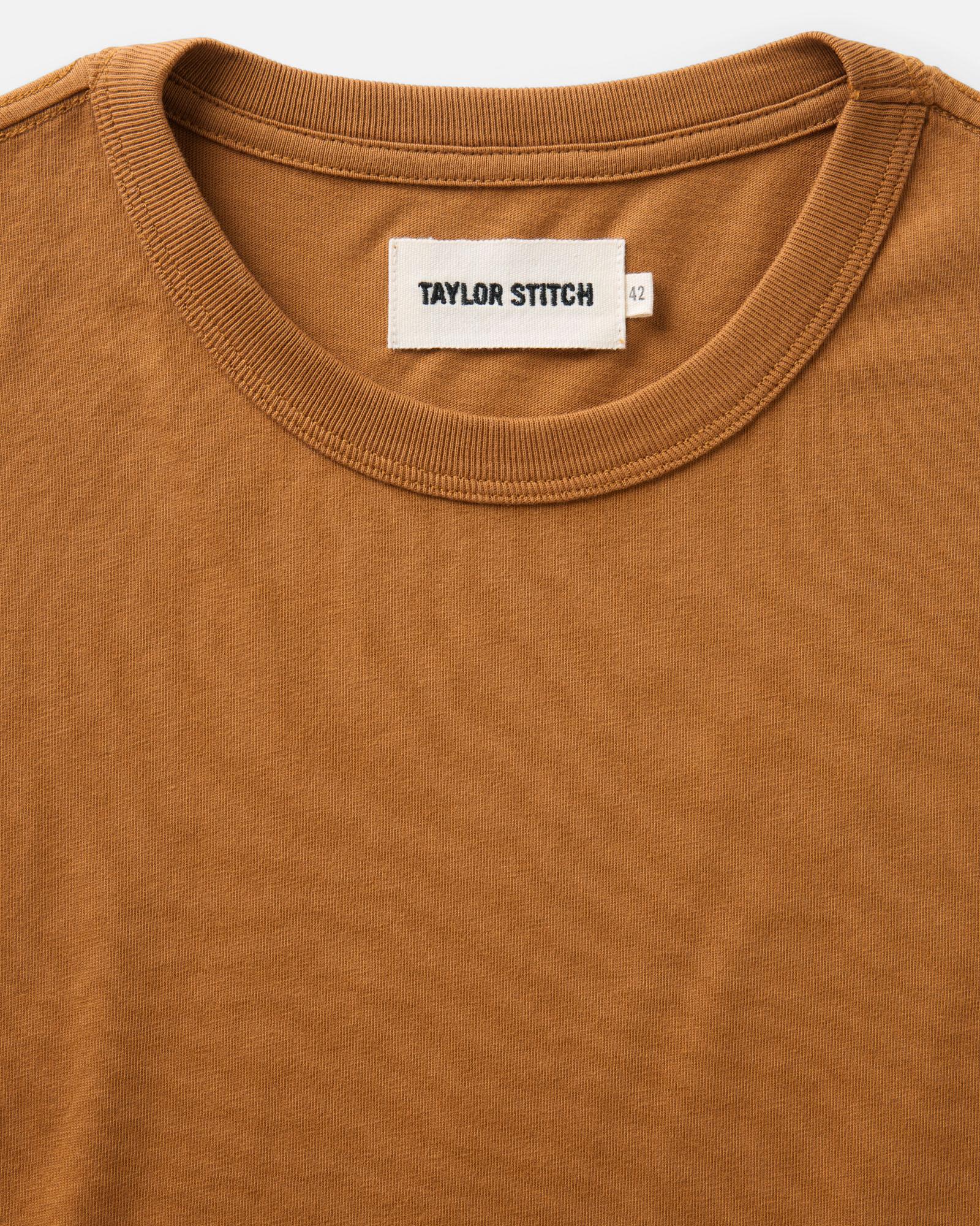 The Regenerative Cotton Tee in Saffron 4
