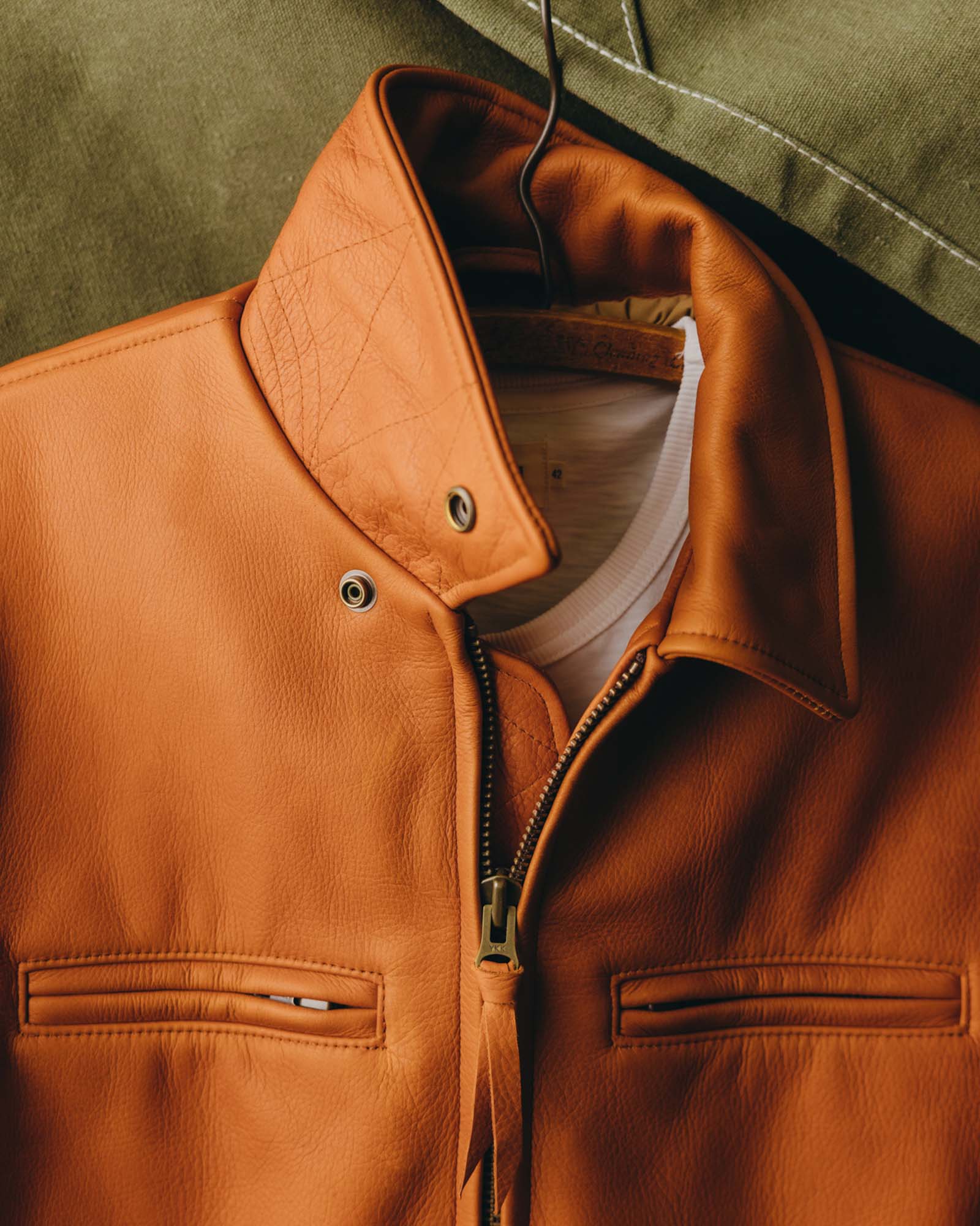 The Moto Jacket in Whiskey Steerhide 2