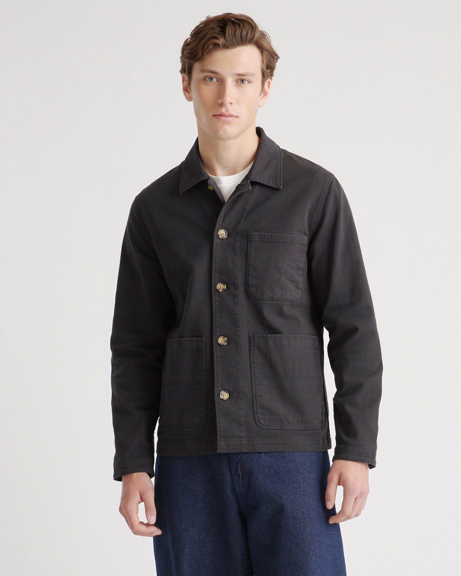 Organic Comfort Stretch Chore Jacket Black