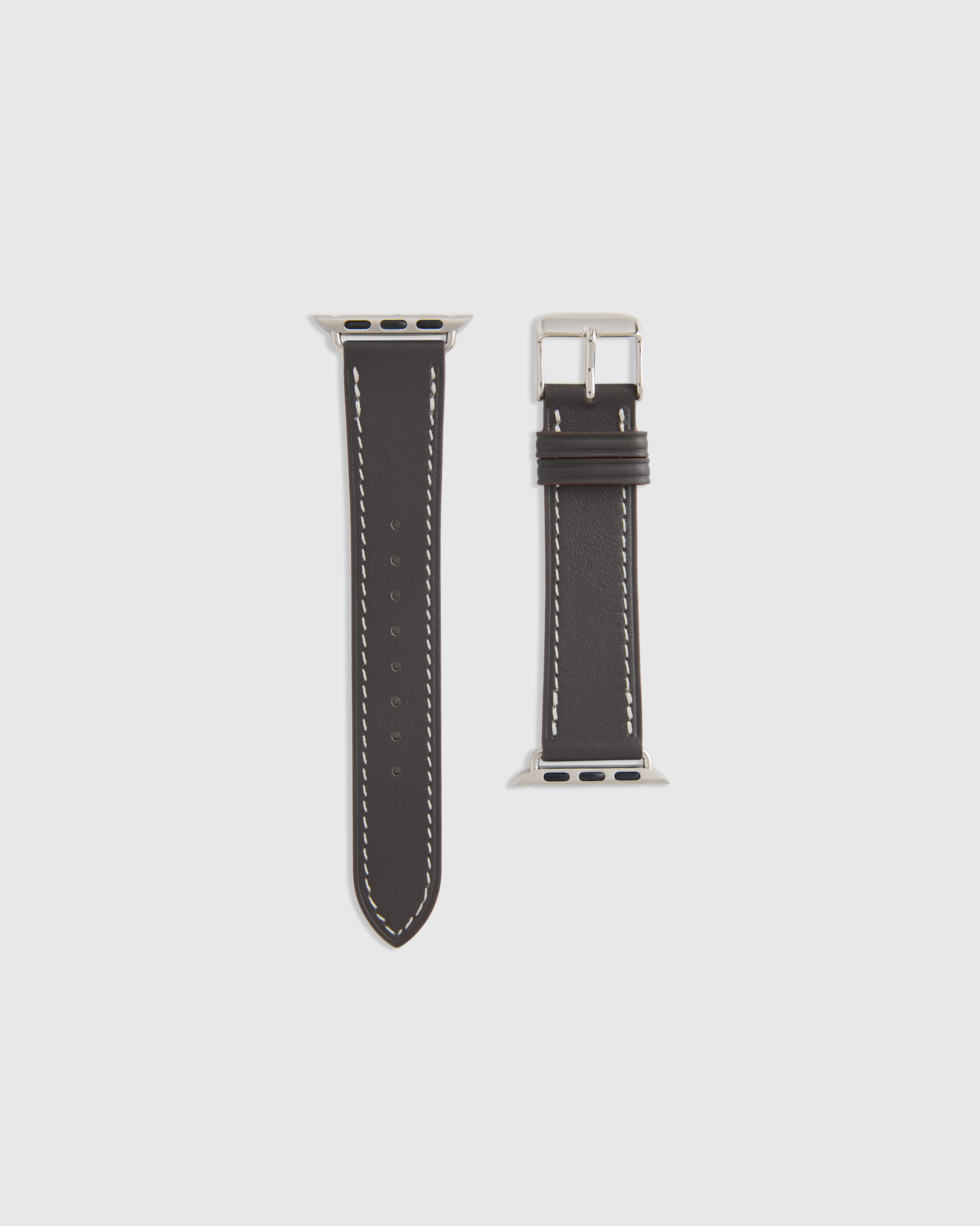 Leather Smartwatch Band Charcoal