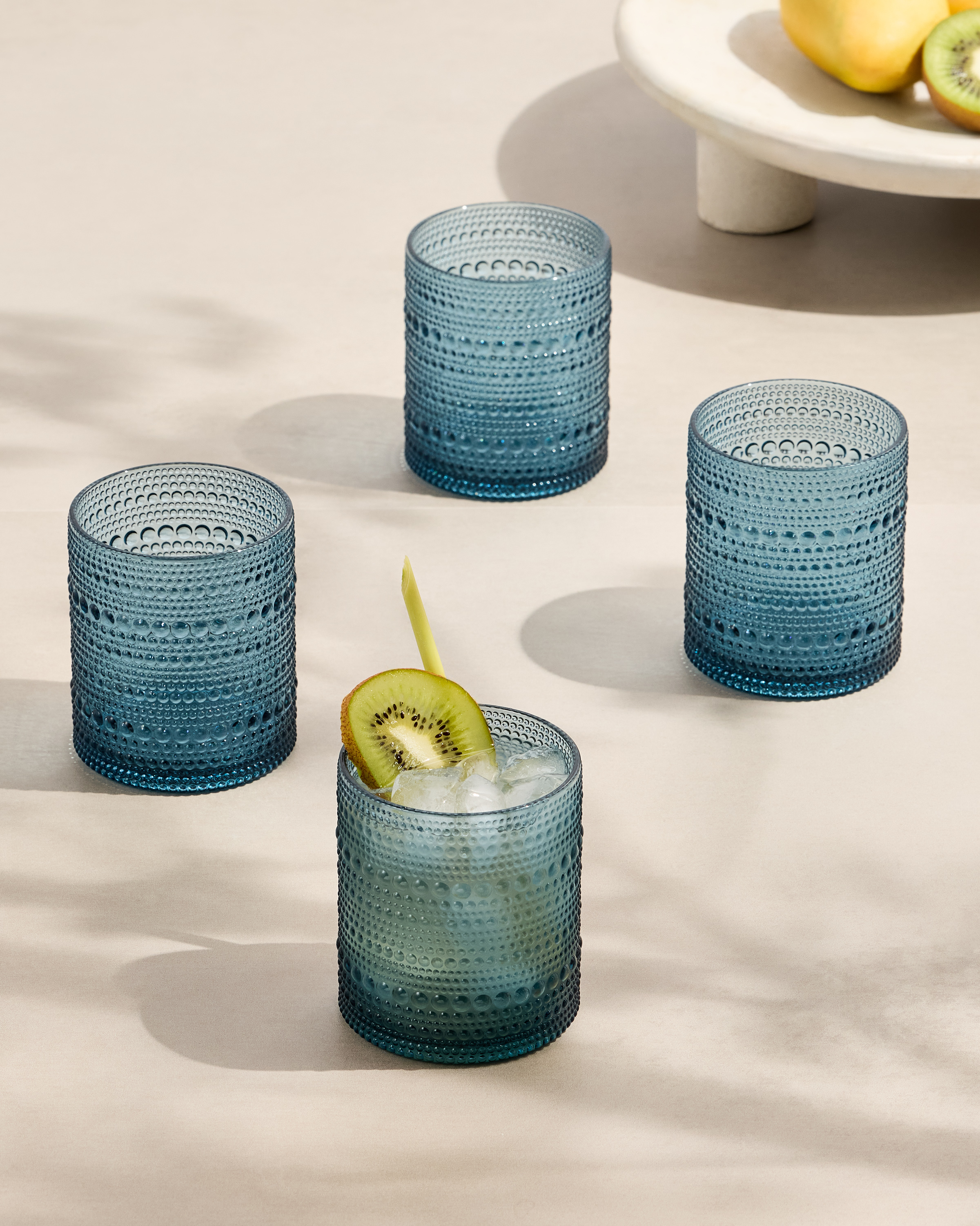 Orbetto Outdoor Acrylic Short Tumbler, Set of 8 Cornflower Blue