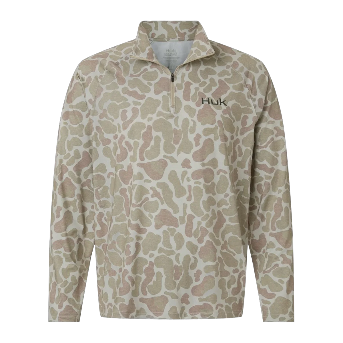 HUK Men's Airweight KC Printed Quarter-Zip Pullover