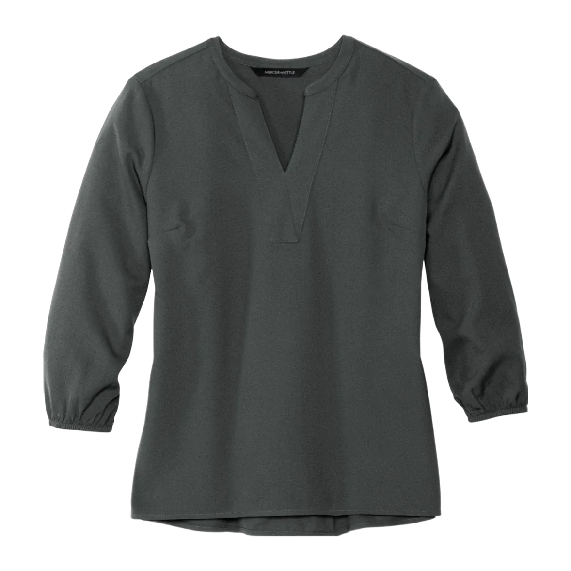 MERCER+METTLE Women's Stretch Crepe 3/4-Sleeve Blouse