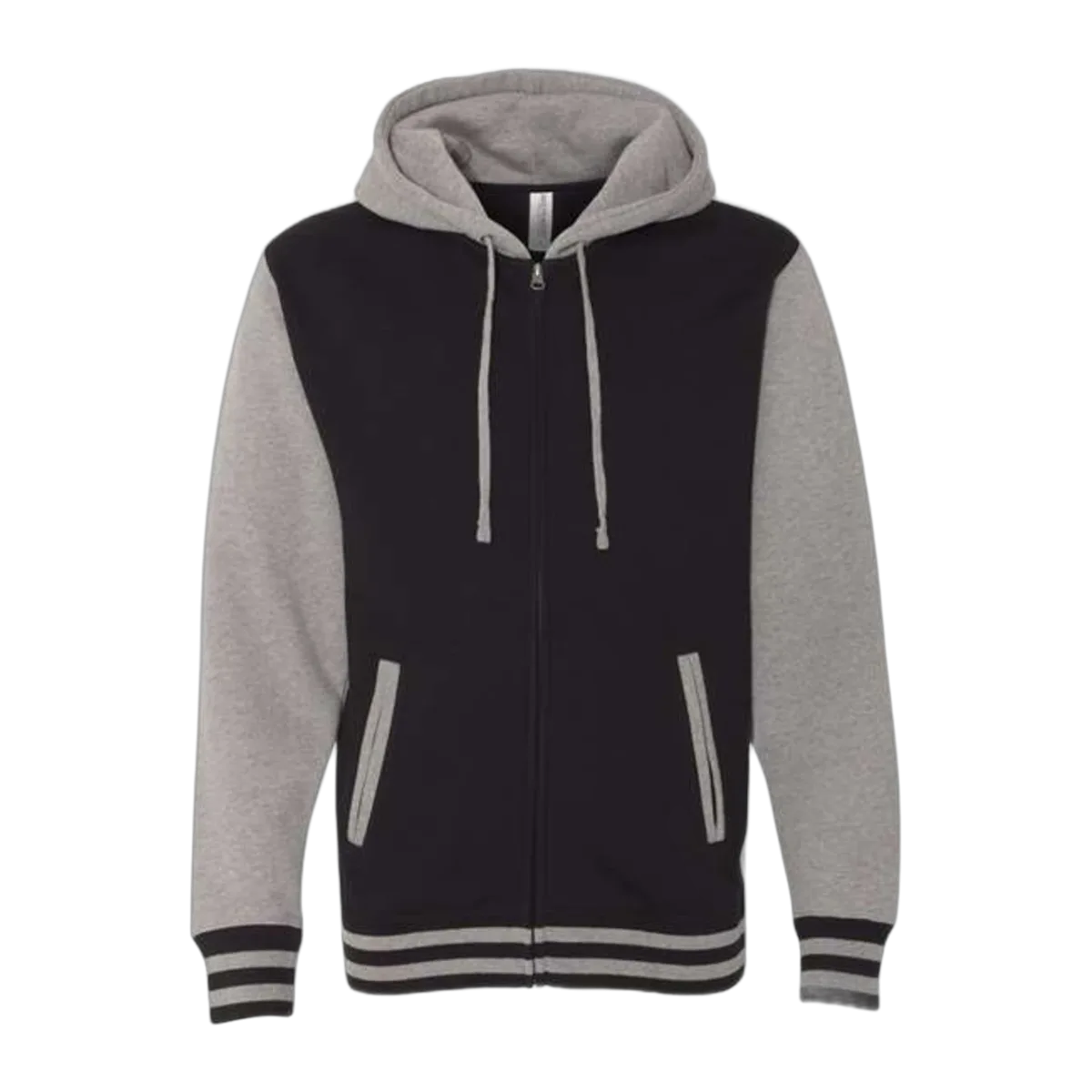 Independent Trading Co. Heavyweight Varsity Full-Zip Hooded Sweatshirt