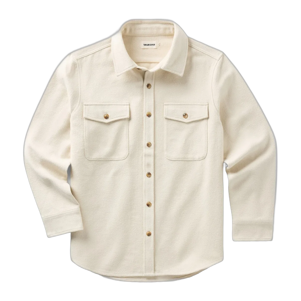 The Maritime Shirt Jacket in Vintage White Moleskin Twill