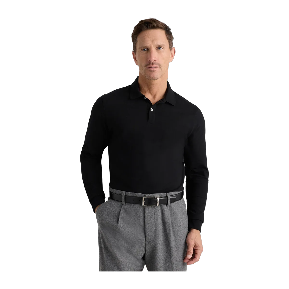 Organic Cotton Long Sleeve Pique Polo