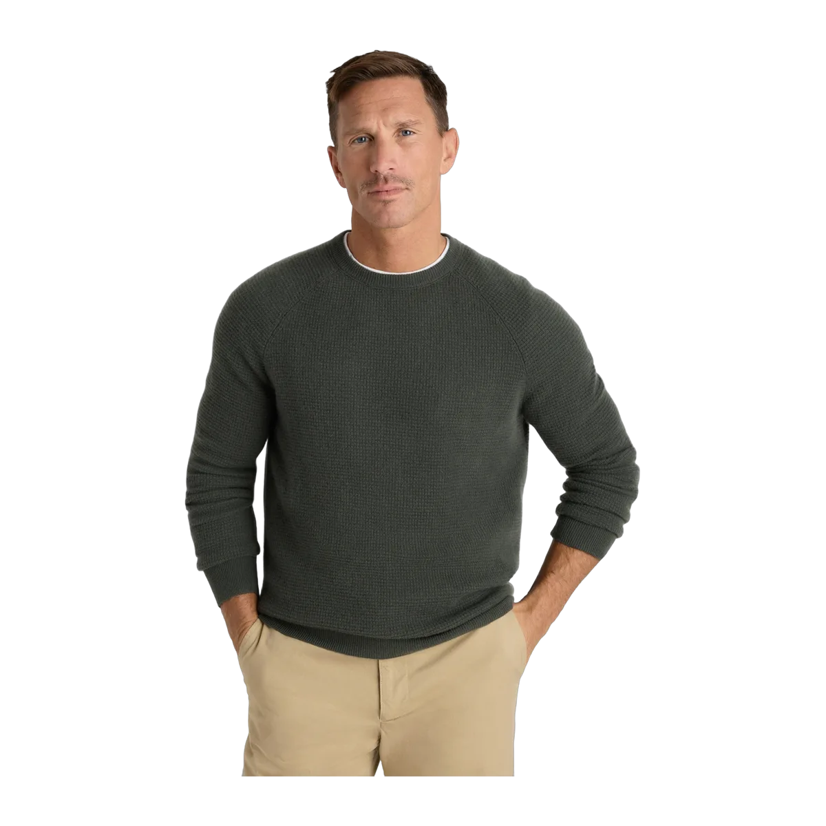 Mongolian Cashmere Waffle Sweatshirt