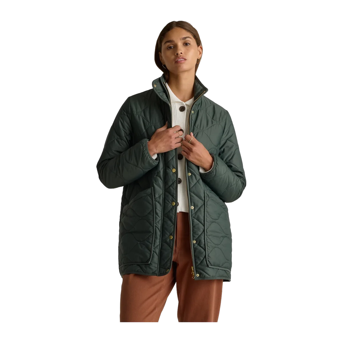 Featherless Quilted Long Puffer Jacket