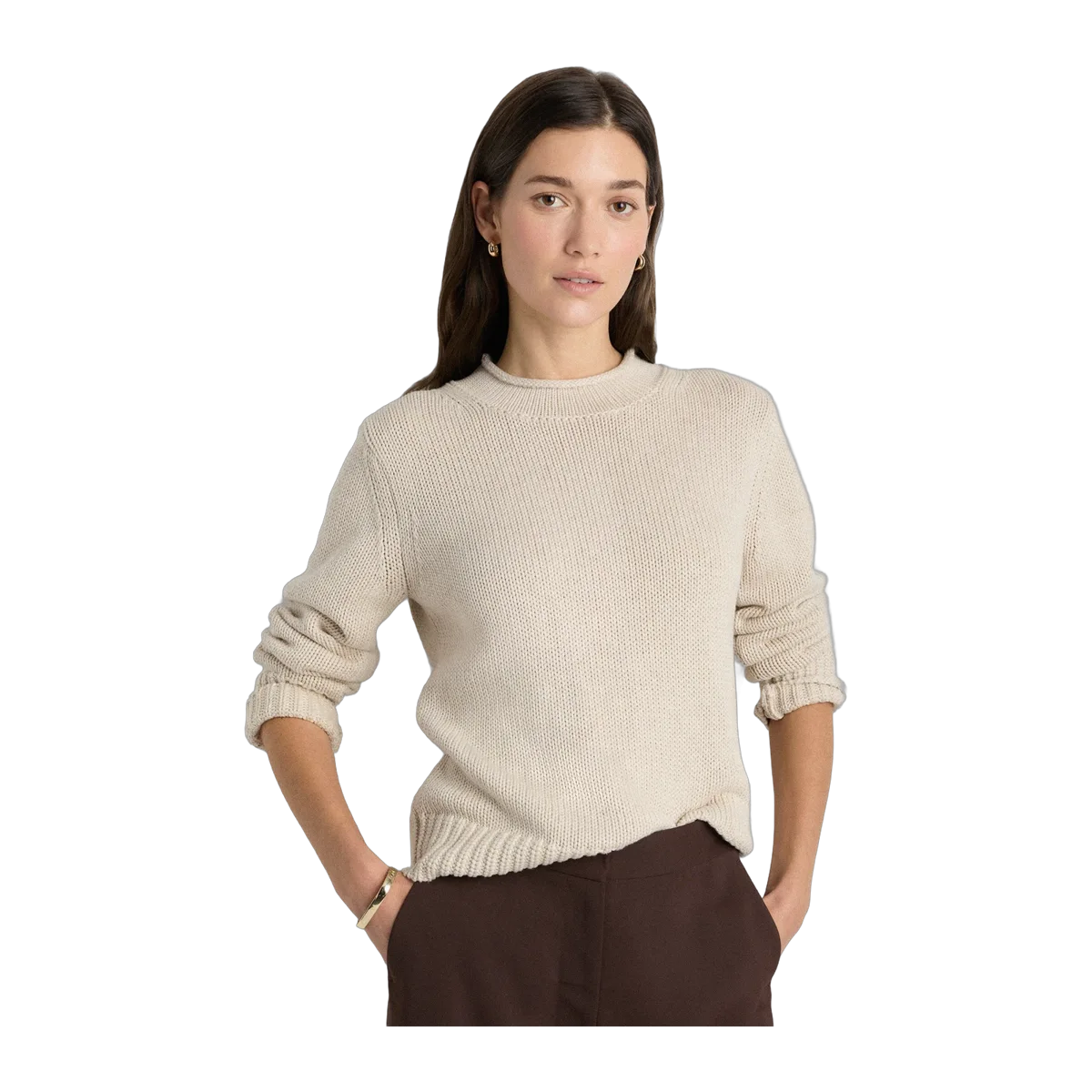100% Organic Cotton Roll Neck Sweater