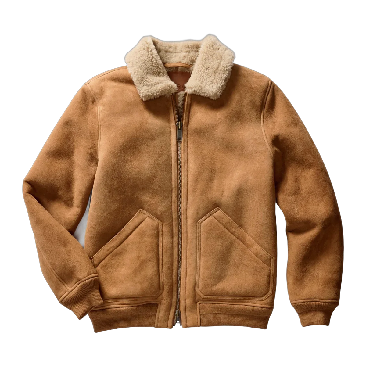 The Wright Jacket in Camel Shearling Leather