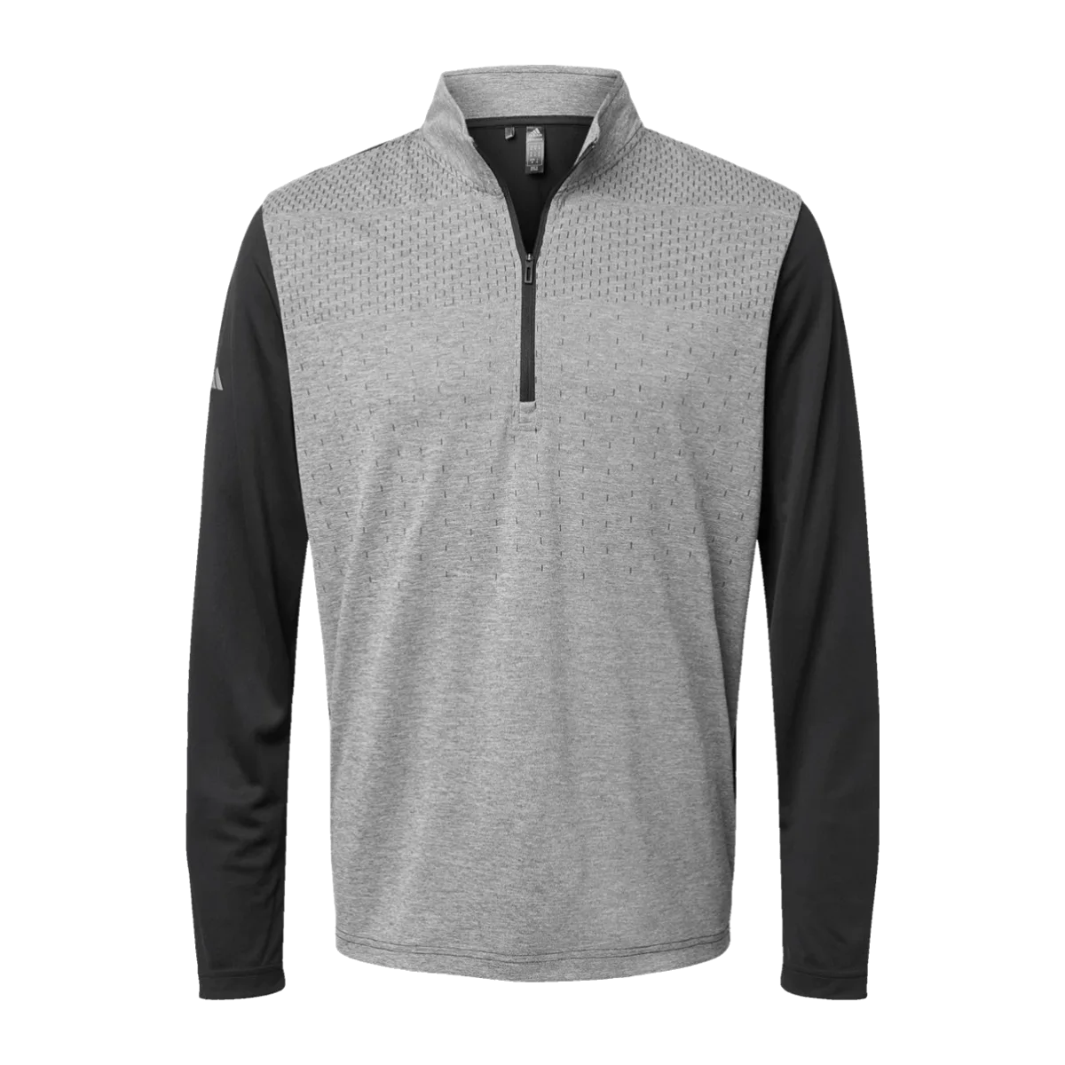 Adidas Men's Ultimate365 Heather Block Print Quarter-Zip Pullover