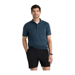 Flowknit Breeze Performance Polo Heather Ocean Navy