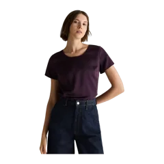 Washable Stretch Silk Tee Deep Orchid Purple