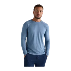 Flowknit Breeze Performance Long Sleeve Tee Heather Dewstone Blue