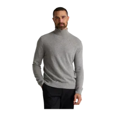 Mongolian Cashmere Turtleneck Sweater Heather Grey