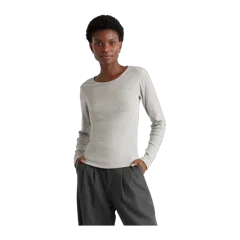 Organic Cotton Micro-Rib Long Sleeve Tee Heather Grey