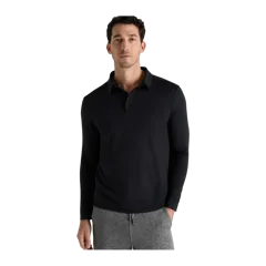 Flowknit Breeze Performance Long Sleeve Polo True Black