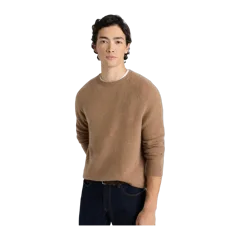 Mongolian Cashmere Waffle Sweatshirt Teak
