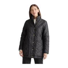 Featherless Quilted Long Puffer Jacket Black