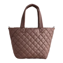 Transit Quilted Carry-All Tote Taupe Brown
