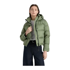 Responsible Down Cropped Puffer Jacket Sea Spray Green