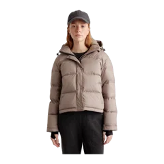 Responsible Down Cropped Puffer Jacket Stone Taupe