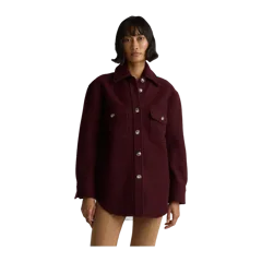 100% Merino Wool Shirt Jacket Mulled Wine