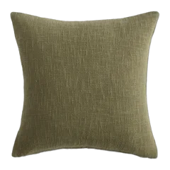 Cotton Slub Pillow Cover Olive