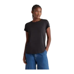 Cotton Modal Crew Neck Swing Tee Black