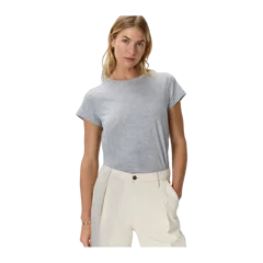Cotton Modal Crew Neck Swing Tee Heather Grey