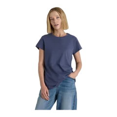 Cotton Modal Crew Neck Swing Tee Storm Blue