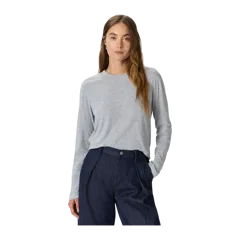 Cotton Modal Relaxed Long Sleeve Tee Heather Grey
