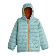 Lightweight Down Hooded Puffer Jacket Blue Moon