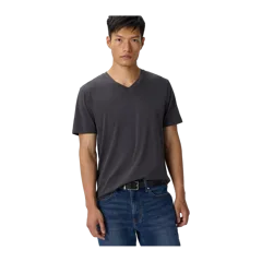 100% Pima Cotton Luxe Touch V-Neck Tee Dark Coal