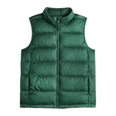 Lightweight Down Puffer Vest Dark Green