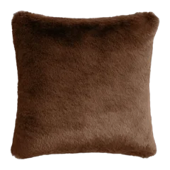 Luxury Faux Fur Pillow Cover Truffle